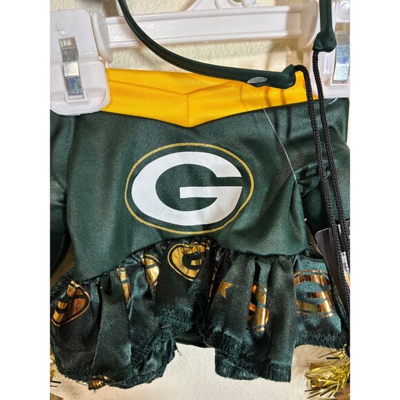 NWT NFL Greenbay Packers Dog Cheerleader Outfit Size XS Green - Picture 3 of 6